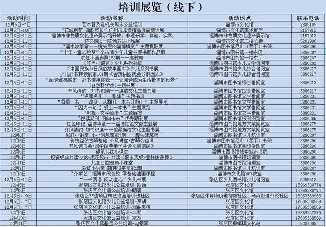 张店文化惠民活动早知道！