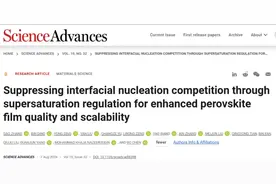 西交大杨冠军Sci.Adv：25.58% 过饱和调节抑制界面成核竞争图片