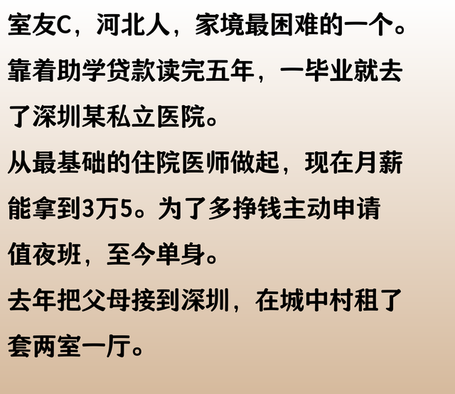 北华大学，临床医学专业，同宿舍4人毕业6年后的就业去向？