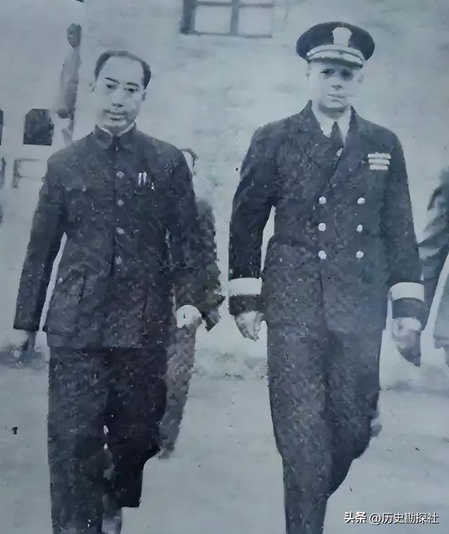 戴笠与胡蝶的真实影像，胡蝶一颦一笑妩媚动人，戴不怒自威