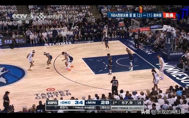 正在直播NBA季后赛西部决赛G4大战 雷霆VS森林狼
