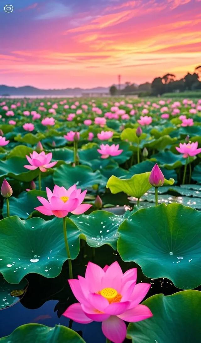 荷花如海，画面绝美