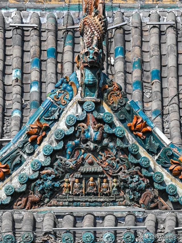 介休乡村封神，500年琉璃镇河楼，小巧却藏大招