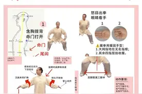 【八段锦】一组简图，详解动作要点，新手必看，请收藏！图片