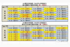 收藏！太榆城际公交912路最新发车时刻表图片