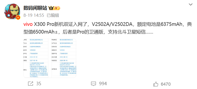 新机盘点：8200mAh千元手机；2亿潜望长焦旗舰手机