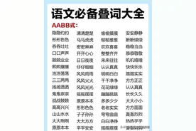 语文必备叠词大全，太齐全了，给孩子收藏起来吧图片