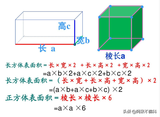 长方体和正方体的表面积