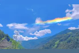 四川天空惊现神秘天象，七彩祥云究竟是怎么回事？图片