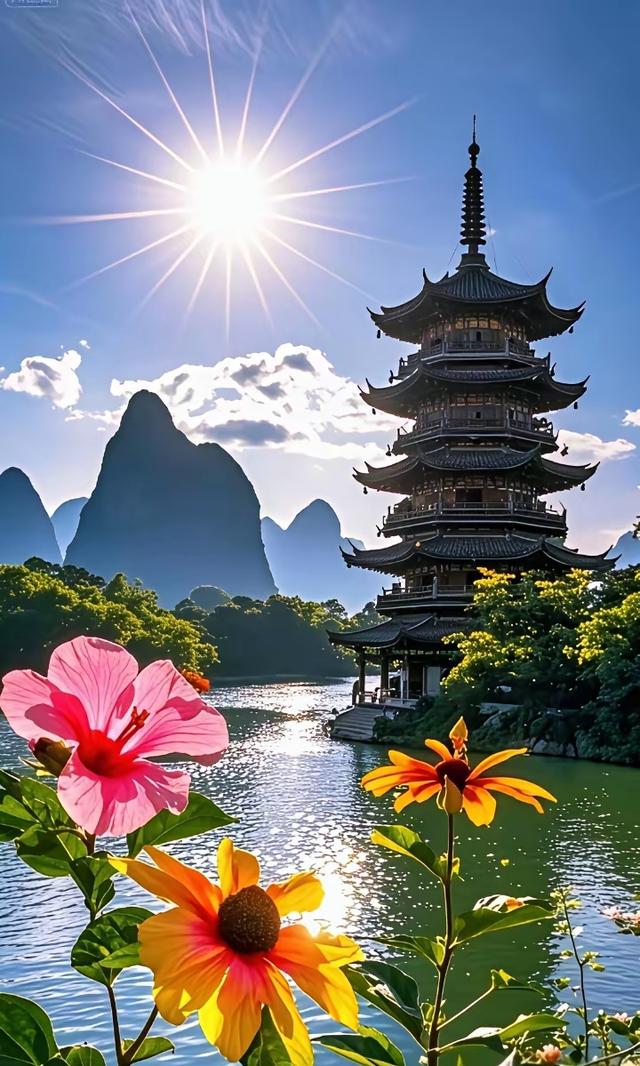 物是景的点缀，景是物的舞台