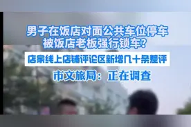男子停公共车位遭老板锁车后续：大连文旅已发声，出警民警惹众怒图片