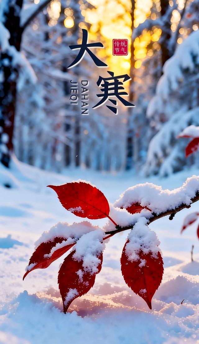 大寒：岁染霜华，心藏暖，时光向暖	，春不远