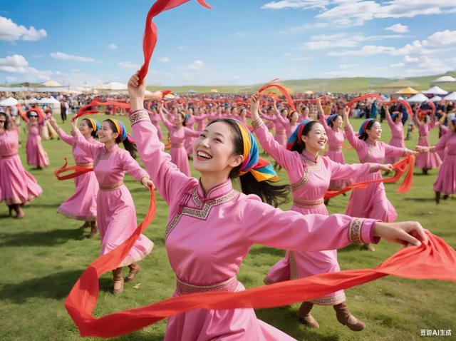 从画布到现实！AI绘就的那达慕开幕式，让草原文化“活”了！