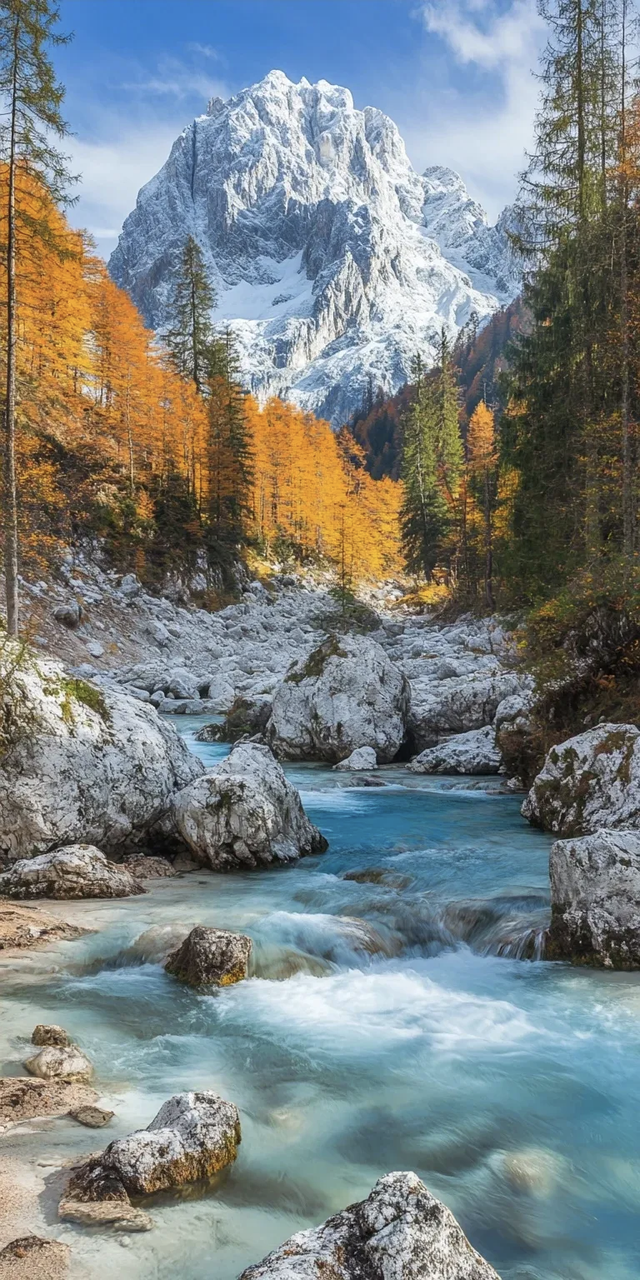 山水画卷，月下美景如诗