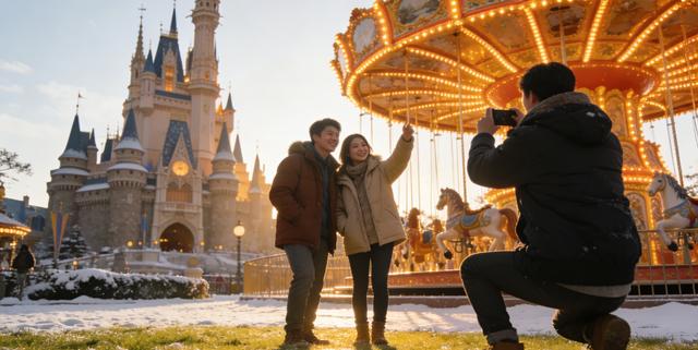 燃爆了！上海迪士尼飞雪漫天，城堡秒变冰雪童话王国