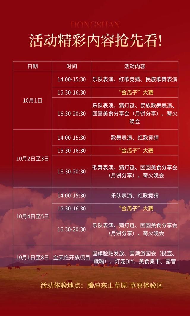 中秋国庆游腾冲丨东山草原露营狂欢嘉年华，邀你赴约撒欢