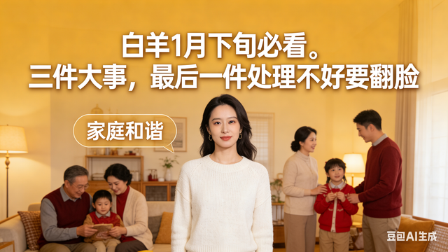 白羊1月下旬必看！三件大事	，最后一件处理不好要翻脸