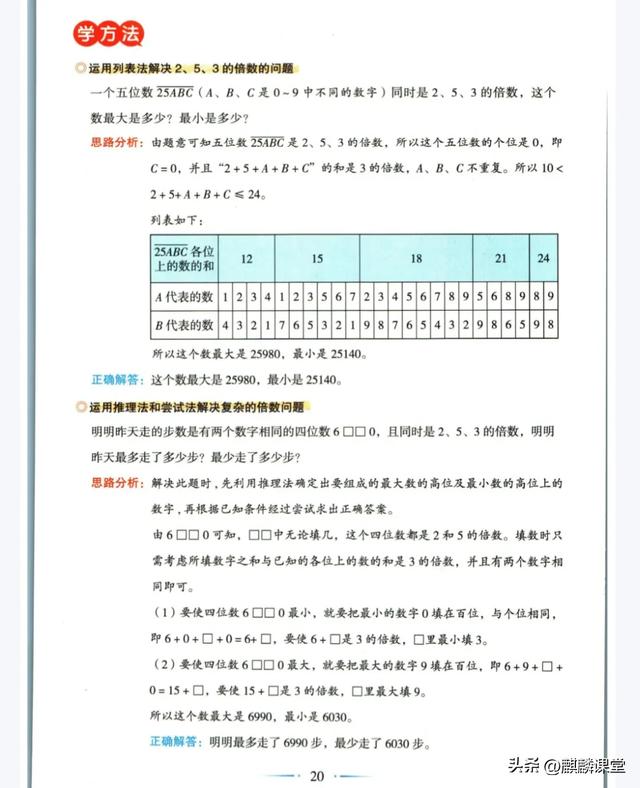 25 春五年级数学下册第二单元《3的倍数的特征》笔记和练习题