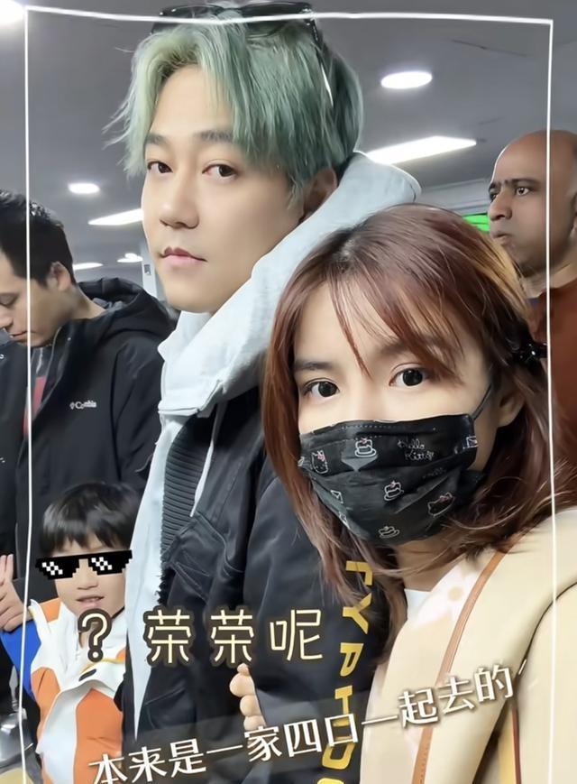 苏醒一家韩国旅游，廖语辰穿4万LV大衣又美又白，5岁儿子长得好萌