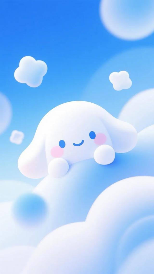 蓝色调萌力觉醒！小精灵护眼壁纸免费派送中~