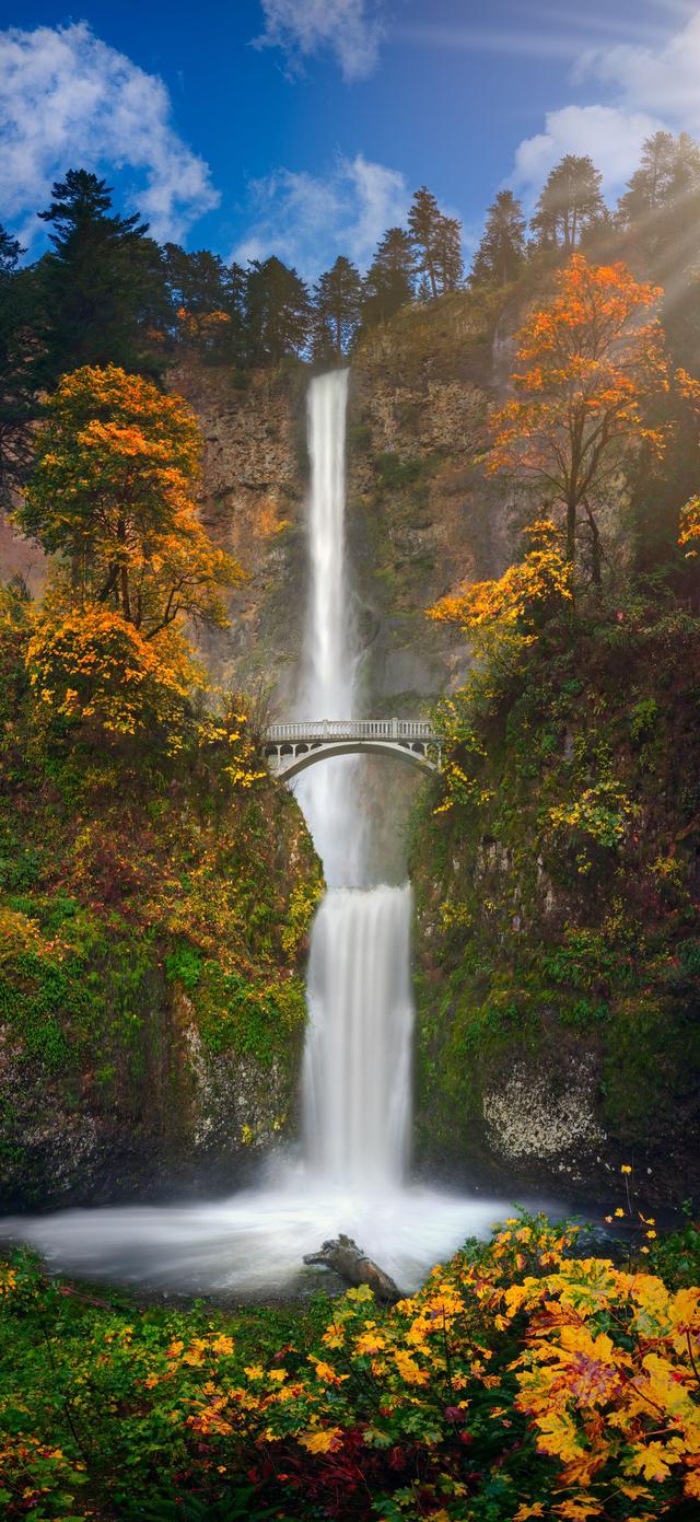 手机壁纸|高耸入云的山峰自然景色