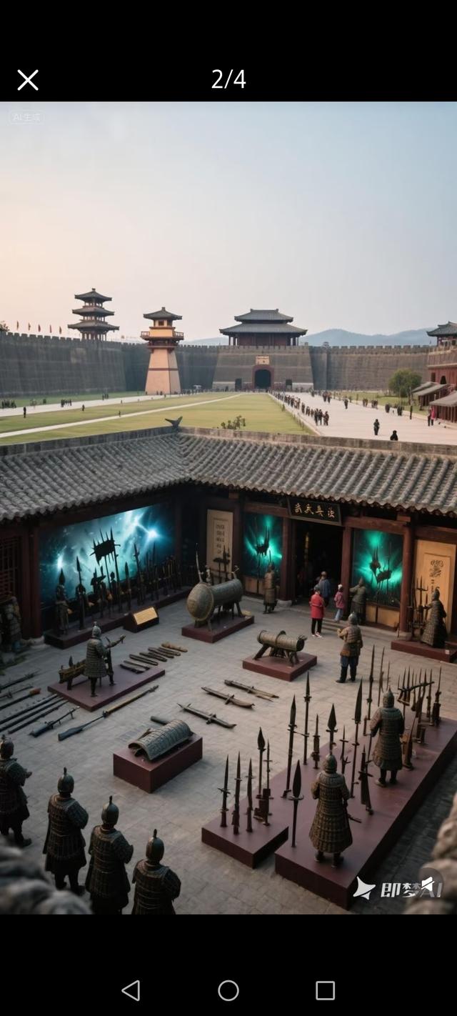 我是上海人，逛旅游景点孙武古城，夜有打铁花还有篝火晚会