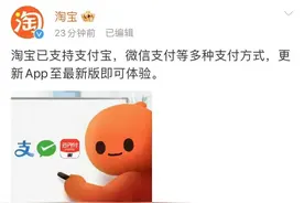 淘宝官宣：今起，可以用微信支付了！更新至最新版的淘宝App即可体验图片