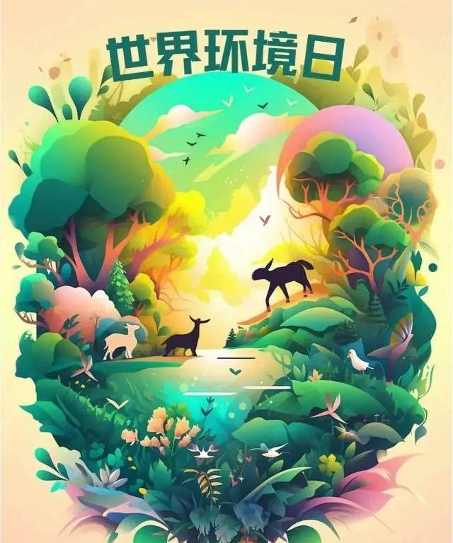 6月5日 世界环境日保护环境宣传标语，保护环境，从我做起。
