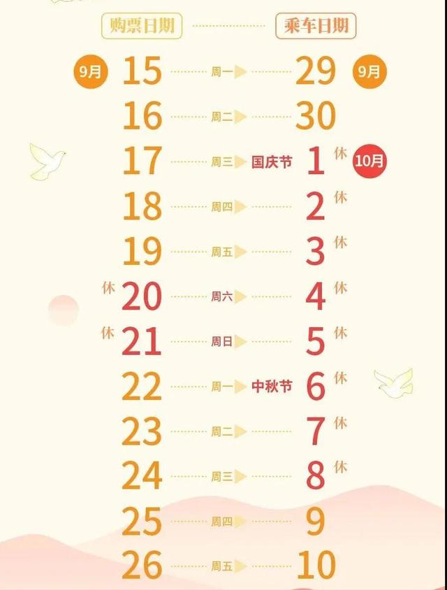 国庆中秋连放8天，调休、购票、出游，这些信息要知道！