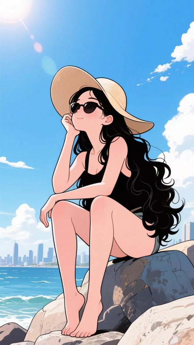绘本插画，卡通动漫简笔画‖活力少女