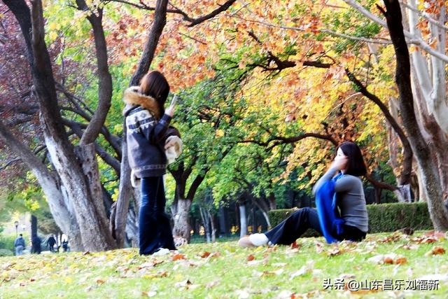 我在昌乐西湖公园拍到的游客