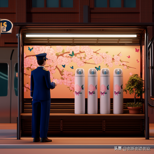 “公交司机、桃花、蝴蝶、暖水瓶"元素组合发明：智能暖饮服务站