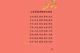 起名改名字：精选165个山茶花般清新的女孩名，阳光自信的男孩名图片