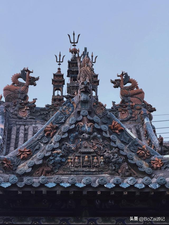 介休乡村封神，500年琉璃镇河楼，小巧却藏大招
