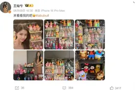 杜淳妻子王灿兮晒整柜Labubu ，一众爆款IP齐聚！网友：我的 “梦中情柜”图片