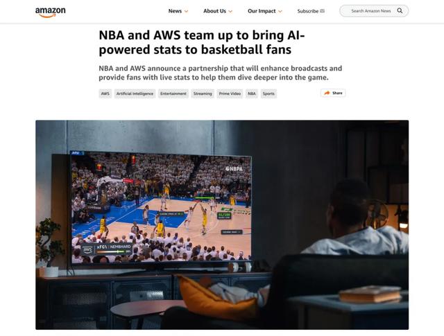 亚马逊云科技击败 Azure：拿下 NBA