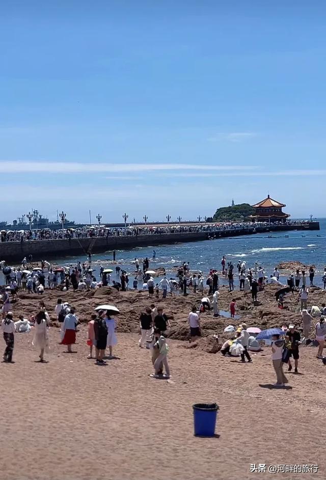 青岛栈桥 夏天来玩的人多