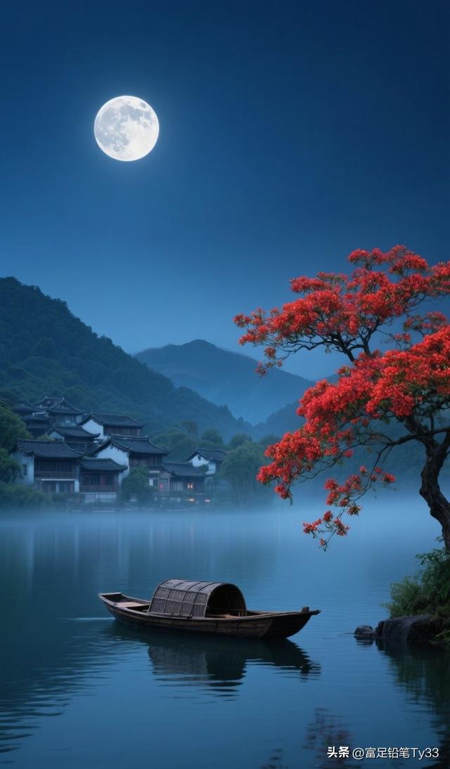 沉醉月韵江南：红叶缀水乡，静赏如画谧境！