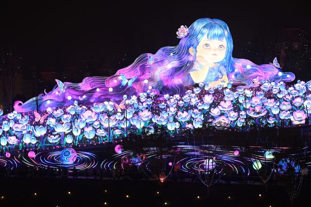 四川自贡：国际恐龙灯会璀璨亮灯