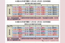 【春运】太原公交：春节期间城际线路运营方案图片