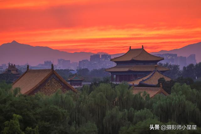 故宫摄影师小星星：当火烧云邂逅古都北京，盛世美景，江山如画！