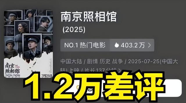 《731》未如期上映，《南京照相馆》又遭网暴，网友：彻查到底！