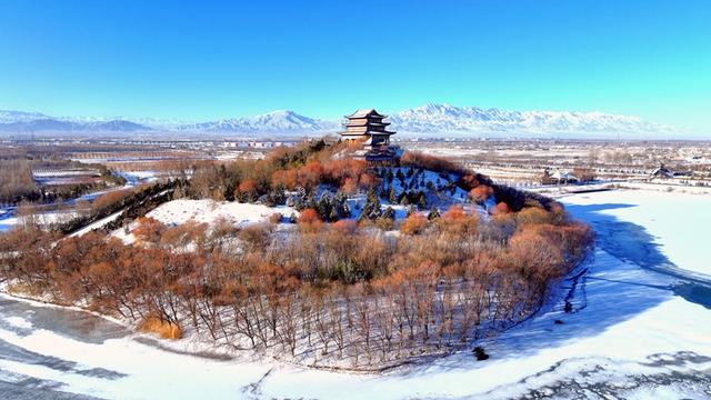 雪后枣乡 如诗如画#祁连山下是我家##厚道甘肃#