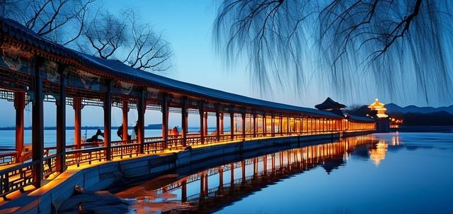 古建摄影教学：颐和园长廊内部夜景：3大光影秘境+5个参数公式