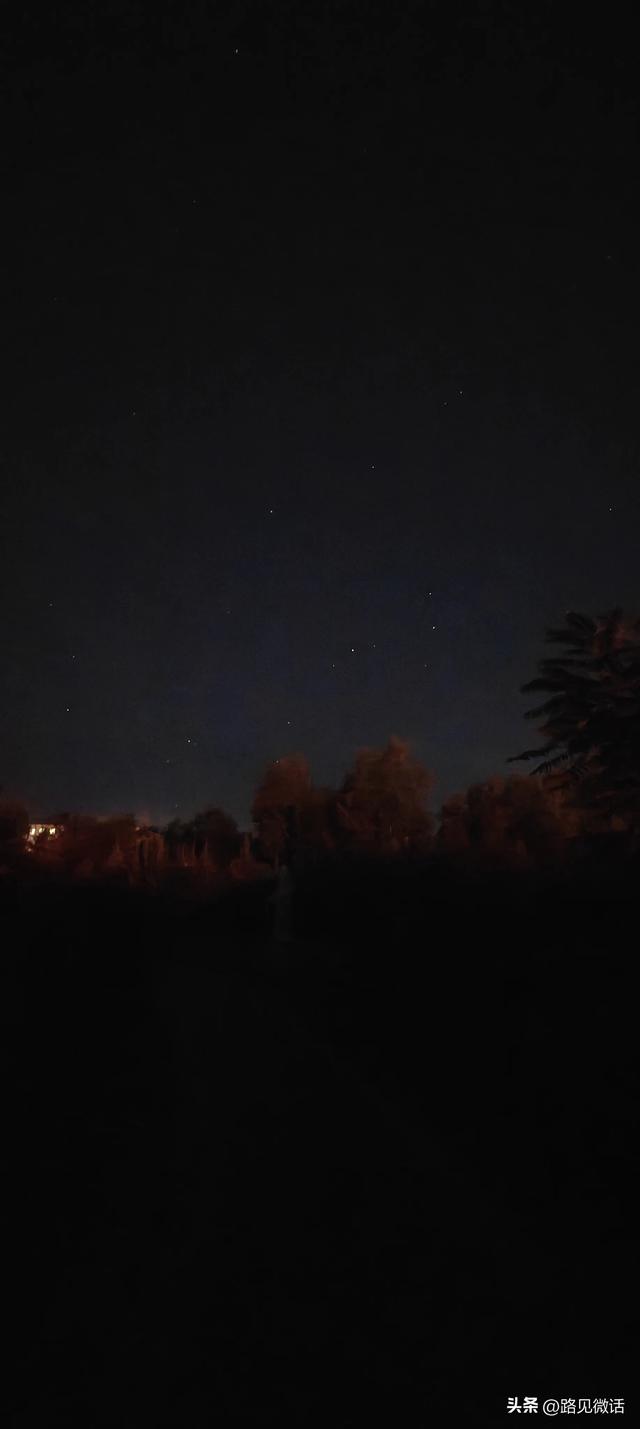 夜幕中的公园