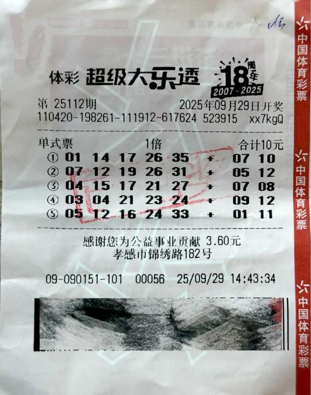 两地出1000万大奖 中奖者为同一人