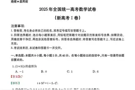 2025年普通高等学校招生全国统一考试新Ⅰ卷（高清解析版）图片