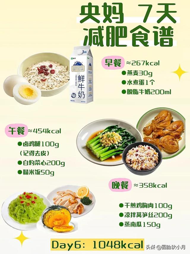 央妈教你减肥，7天掉秤10斤食谱大公开，再也不用饿肚子了！