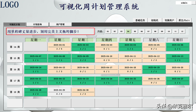 可视化周计划管理系统 1.0