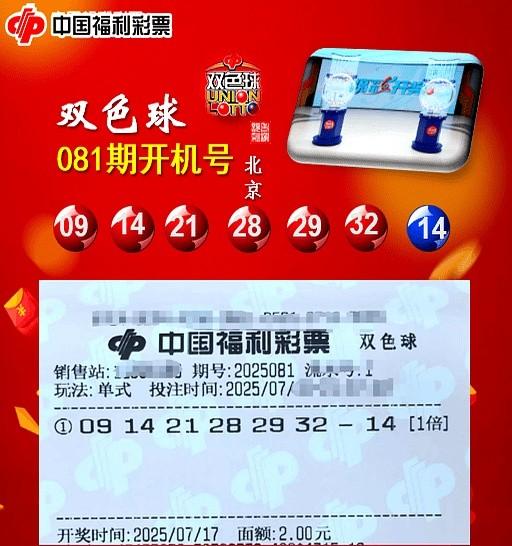 25亿奖池！双色球2025081期北京开机号，历史同期开奖号